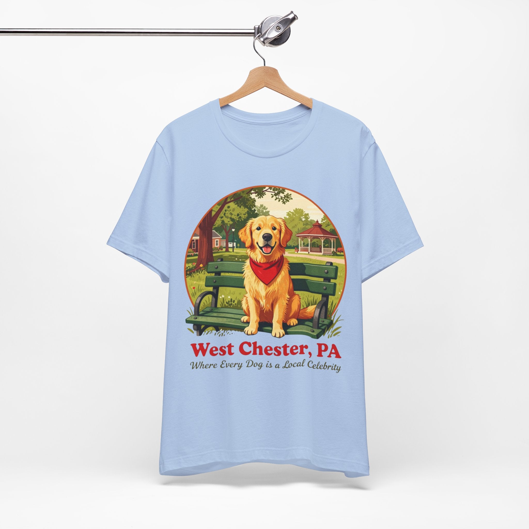 West Chester, PA Golden Retriever T-Shirt — "Where Every Dog is a Local Celebrity"