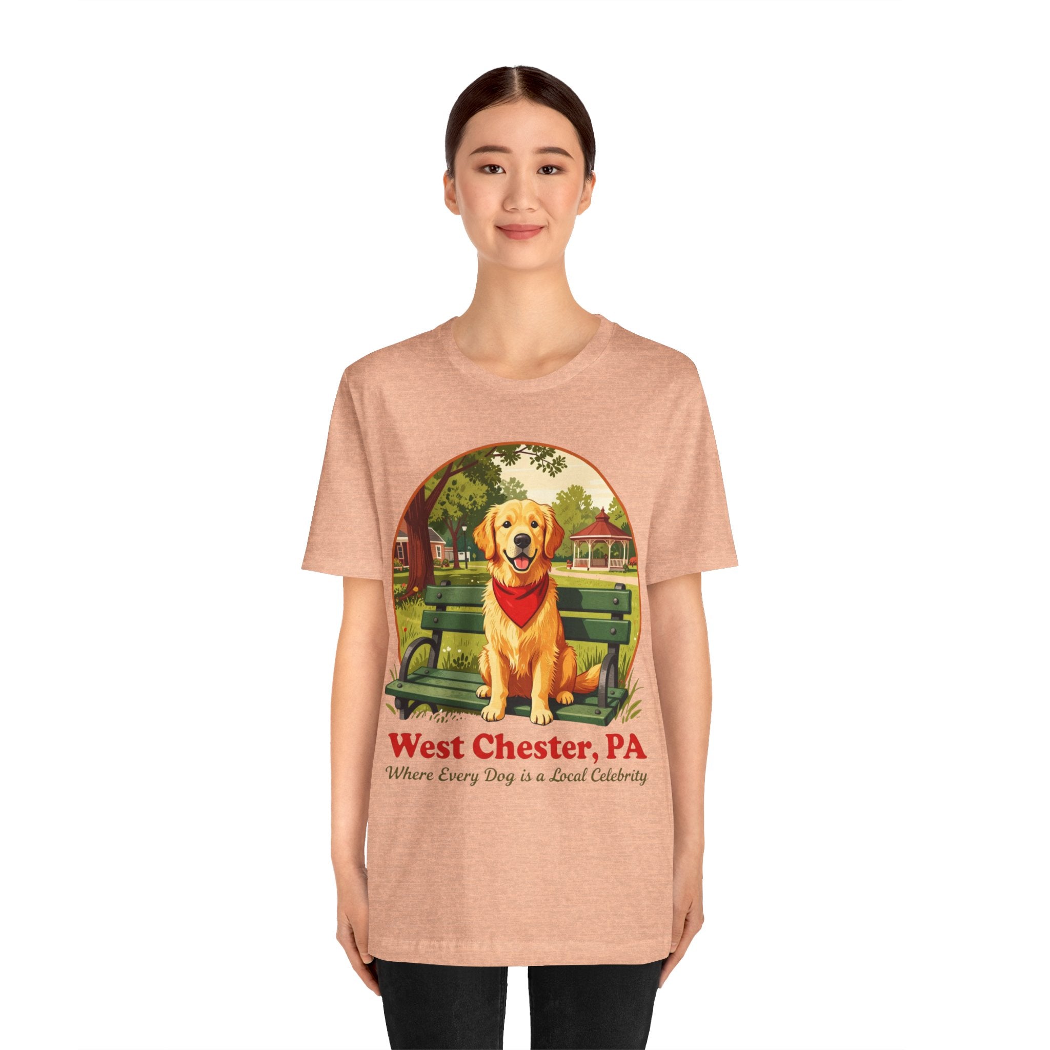 West Chester, PA Golden Retriever T-Shirt — "Where Every Dog is a Local Celebrity"