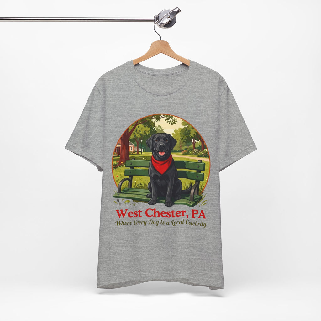 West Chester, PA Black Lab T-Shirt — “Where Every Dog is a Local Celebrity”