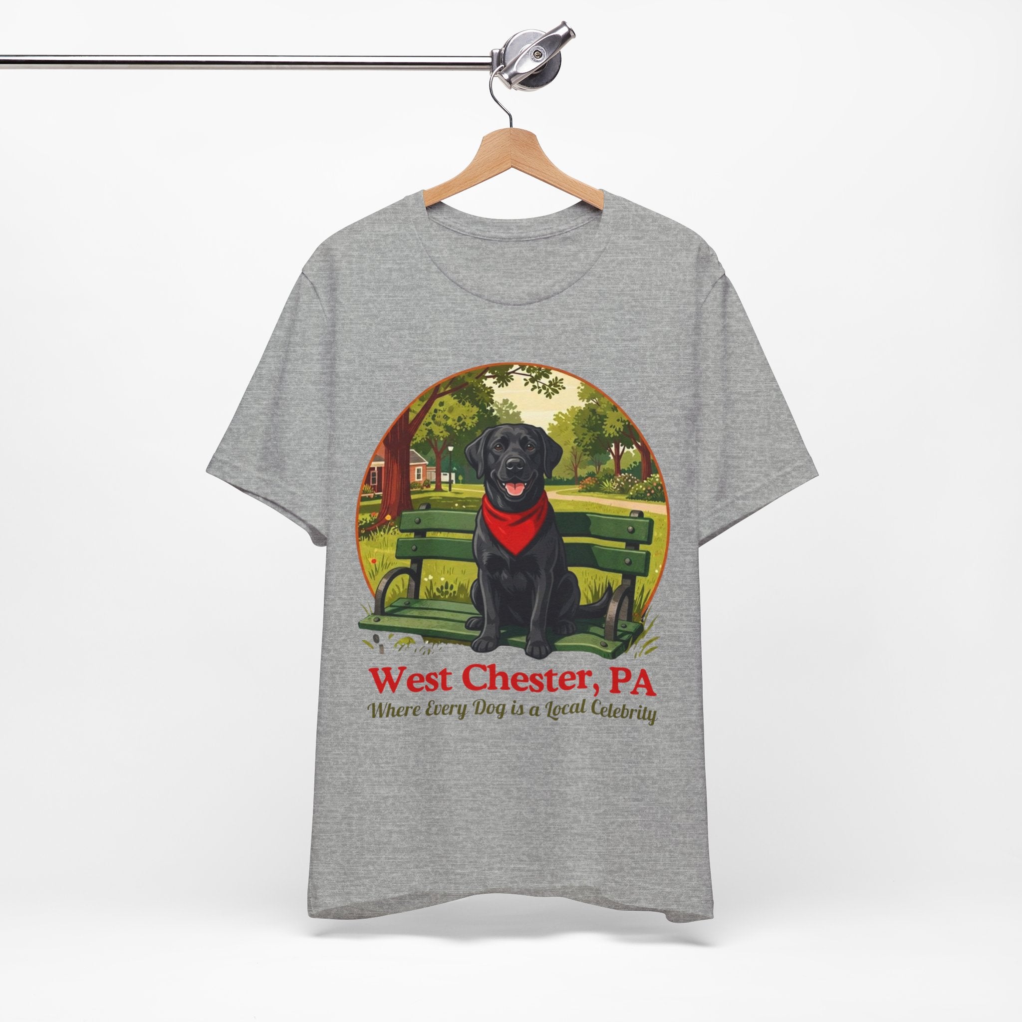West Chester, PA Black Lab T-Shirt — “Where Every Dog is a Local Celebrity”