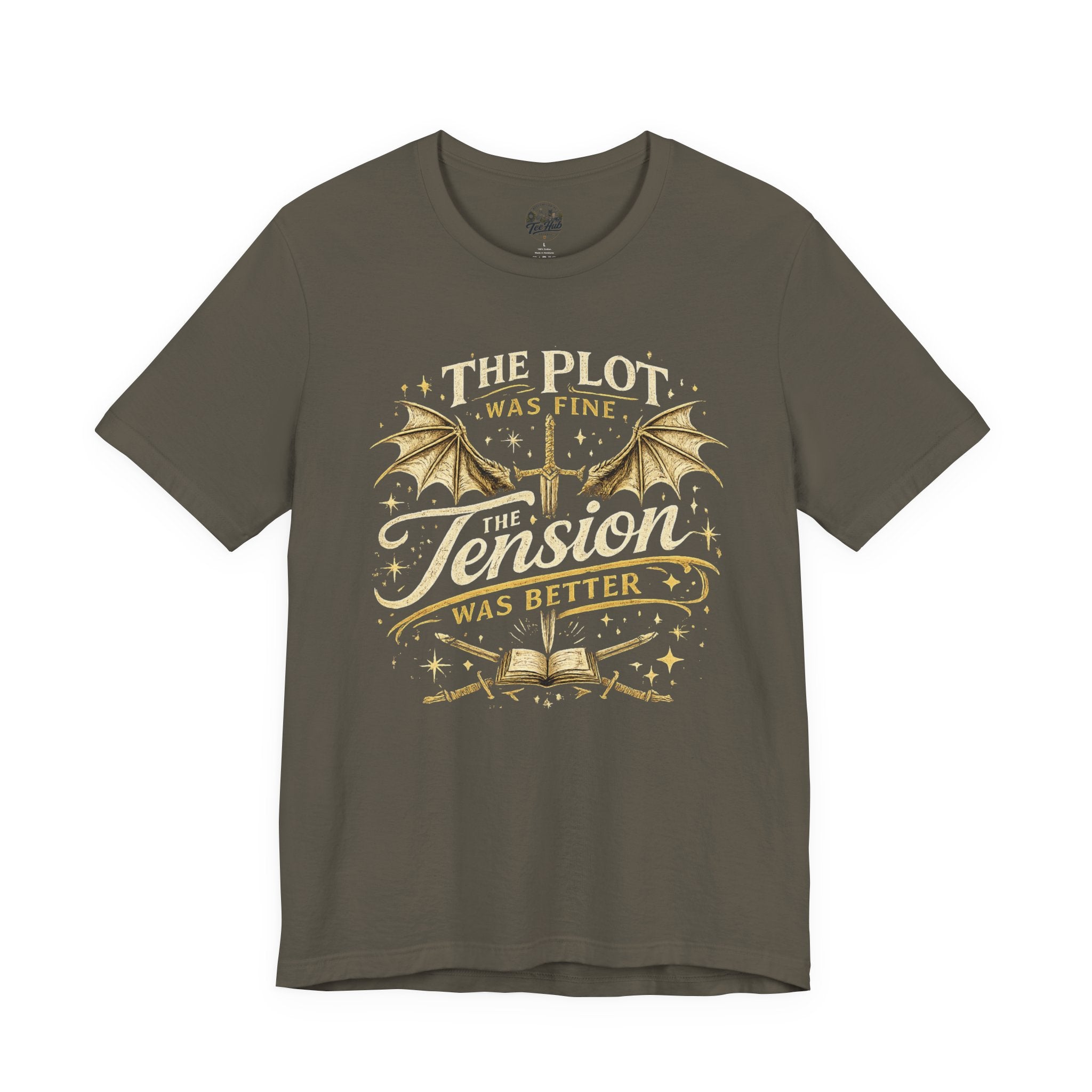 Fantasy Book Lover T‑Shirt — "The Plot Was Fine, The Tension Was Better" Graphic Tee