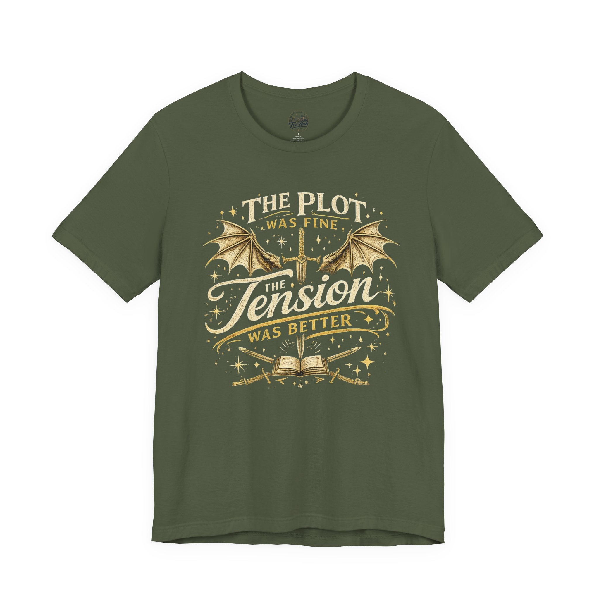 Fantasy Book Lover T‑Shirt — "The Plot Was Fine, The Tension Was Better" Graphic Tee