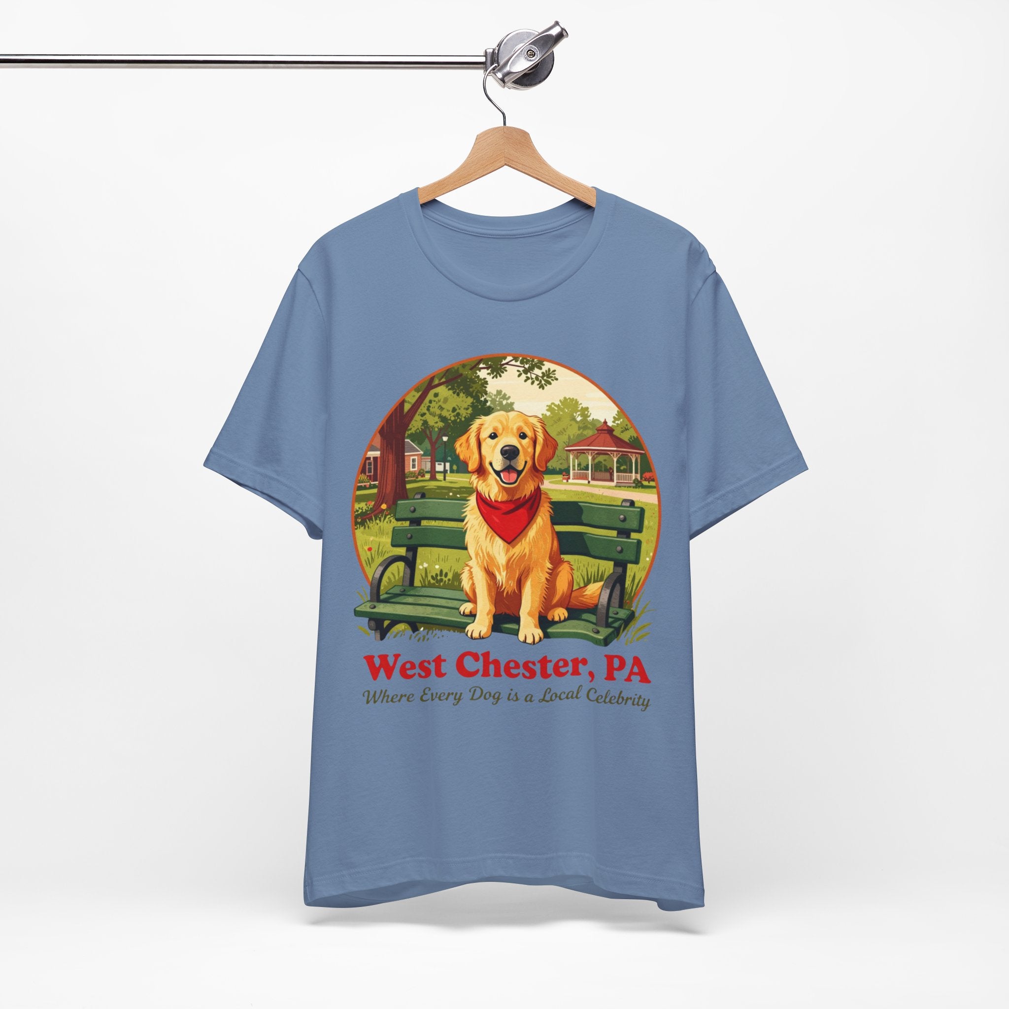 West Chester, PA Golden Retriever T-Shirt — "Where Every Dog is a Local Celebrity"