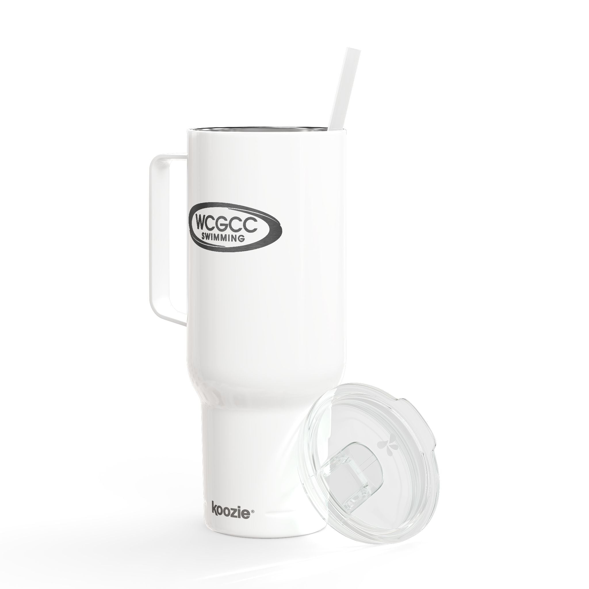 40oz Engraved Stainless Steel Tumbler with Lid & Straw — Custom WCCO Logo