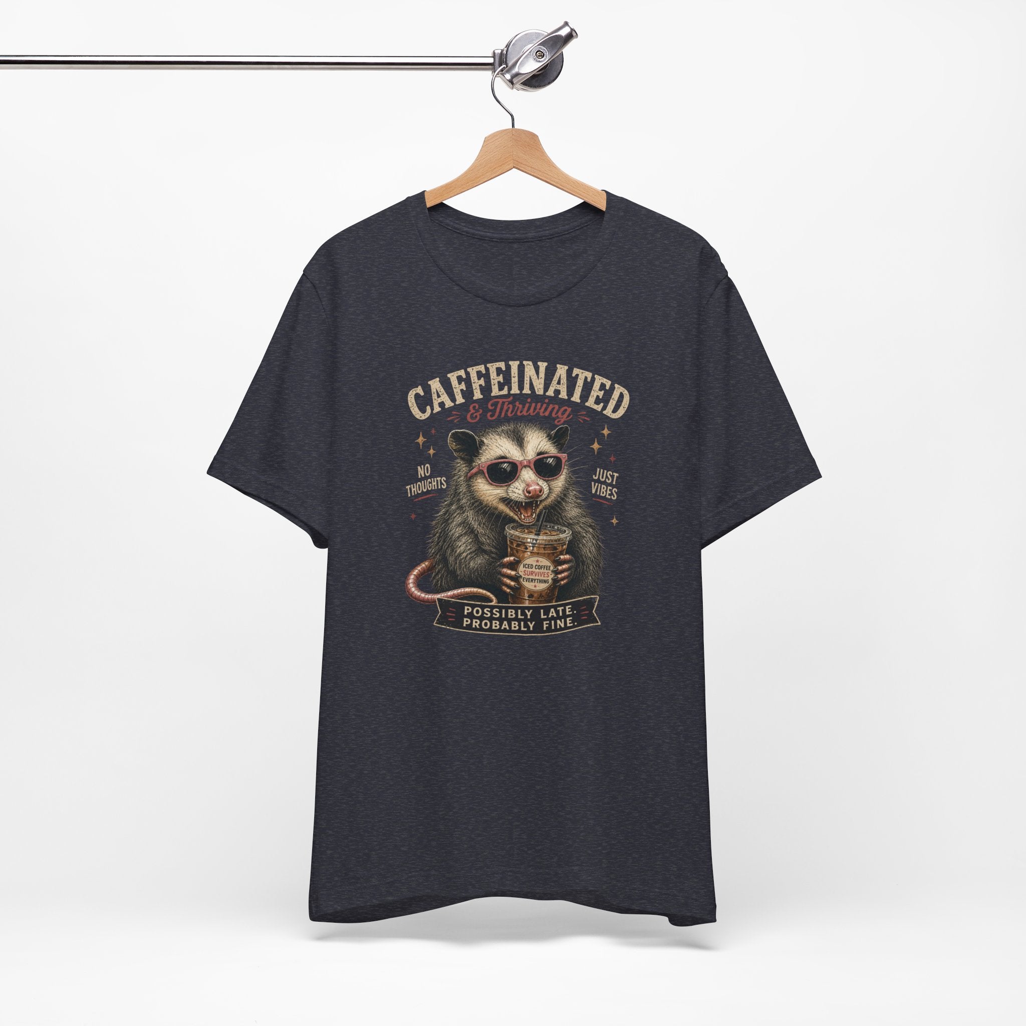 Caffeinated and Thriving Sloth Tee – Funny Coffee Lover T-Shirt