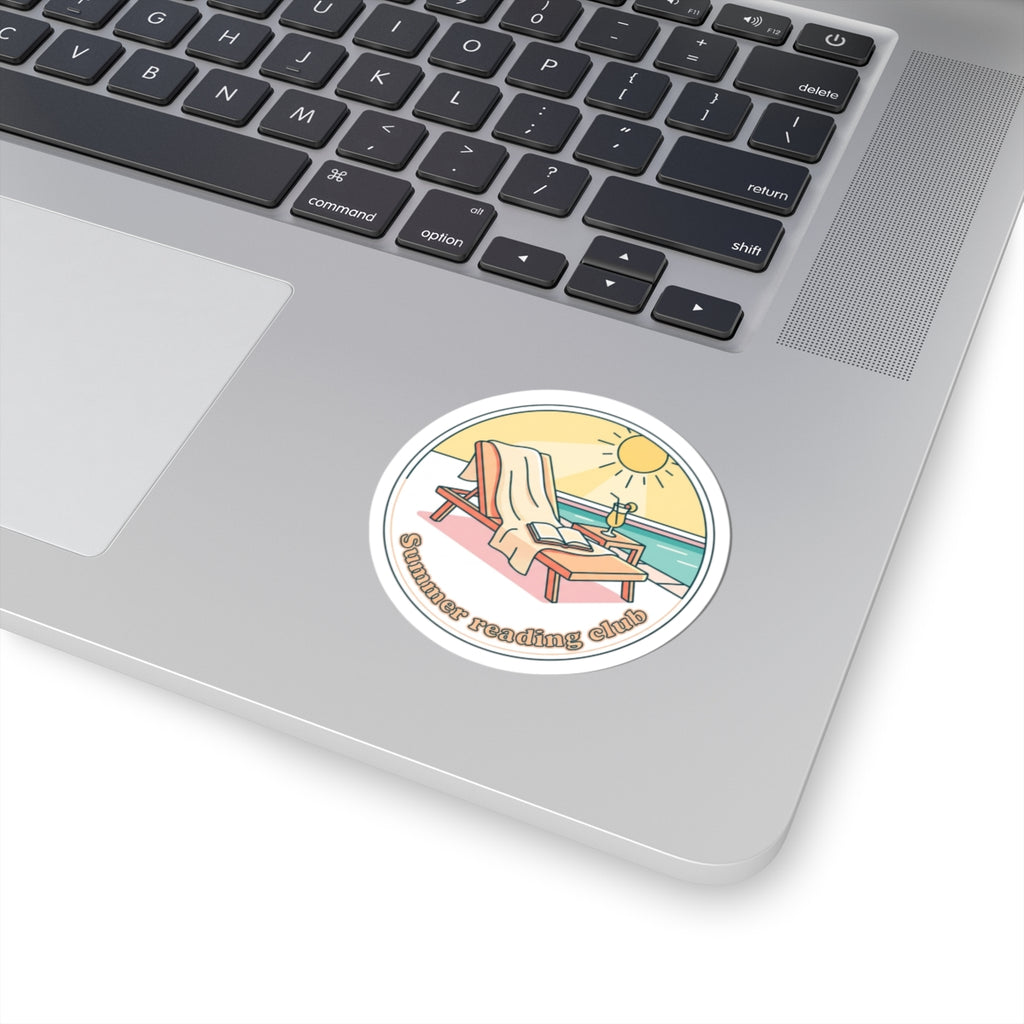Summer Reading Club Sticker | summer aesthetic, coastal vibes, pastel retro