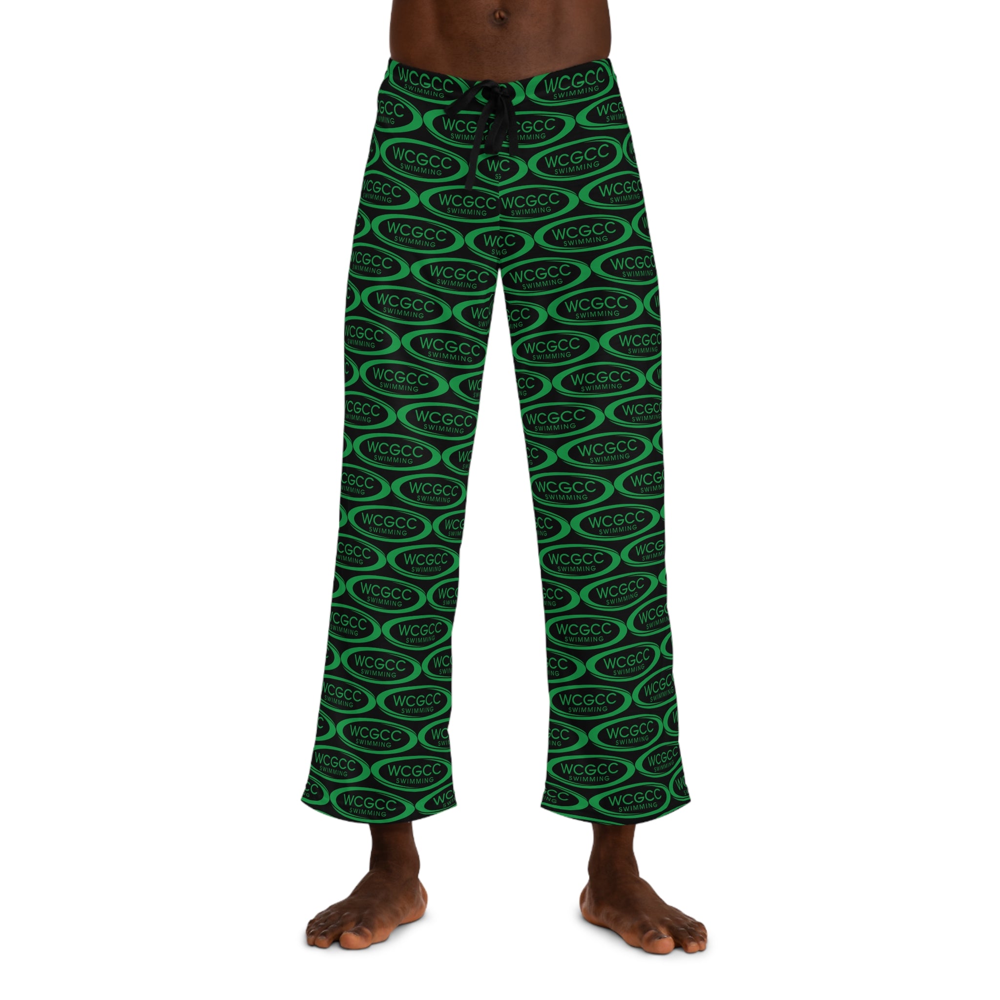 WCGC Logo Pajama Pants — Men’s All-Over-Print Lounge Pants