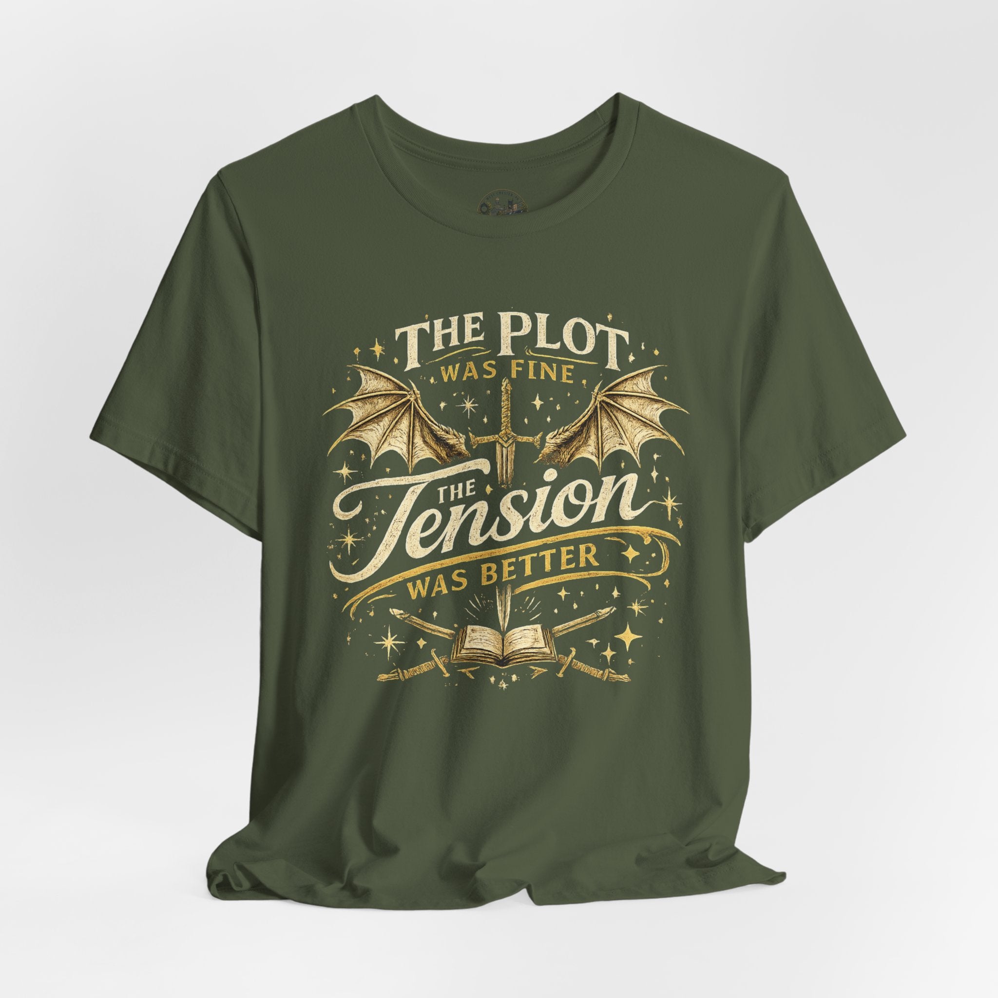 Fantasy Book Lover T‑Shirt — "The Plot Was Fine, The Tension Was Better" Graphic Tee