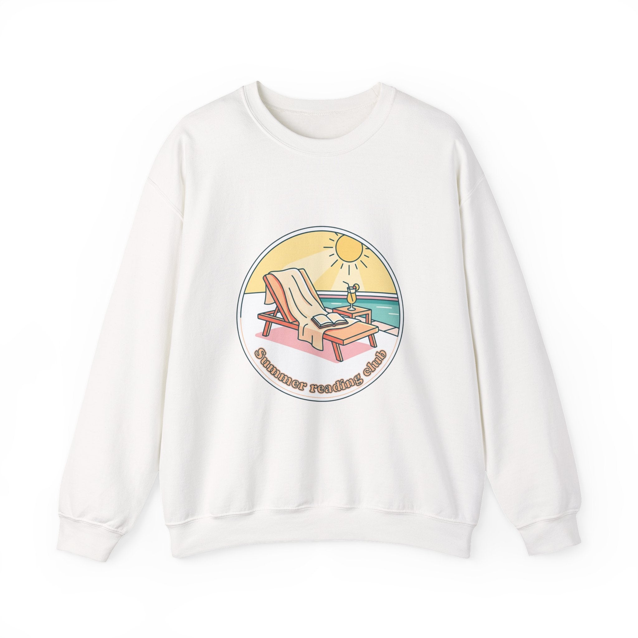Sunny Beach Lounger Crewneck Sweatshirt | summer aesthetic, coastal vibes