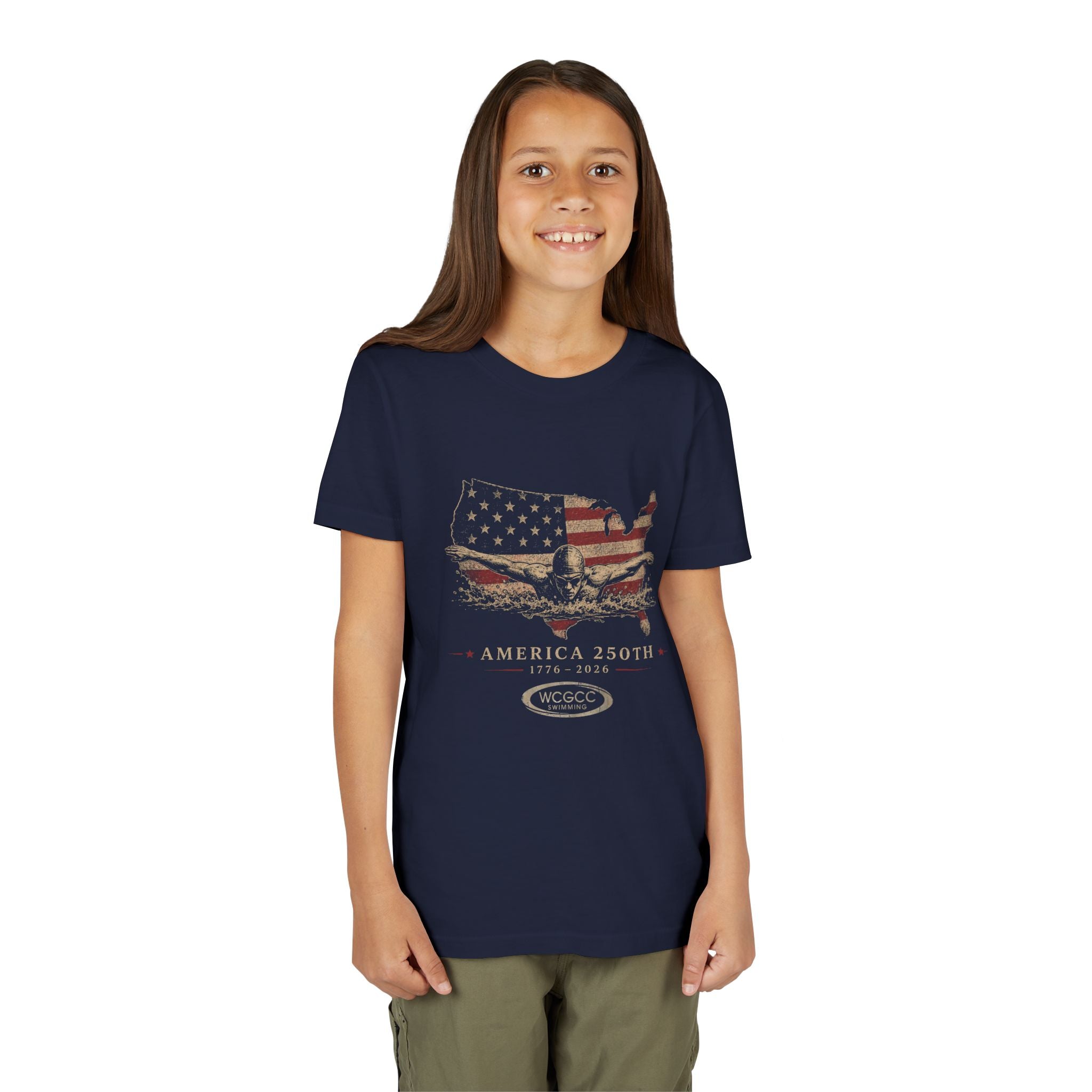 Youth- America 250 Swimmer Tee