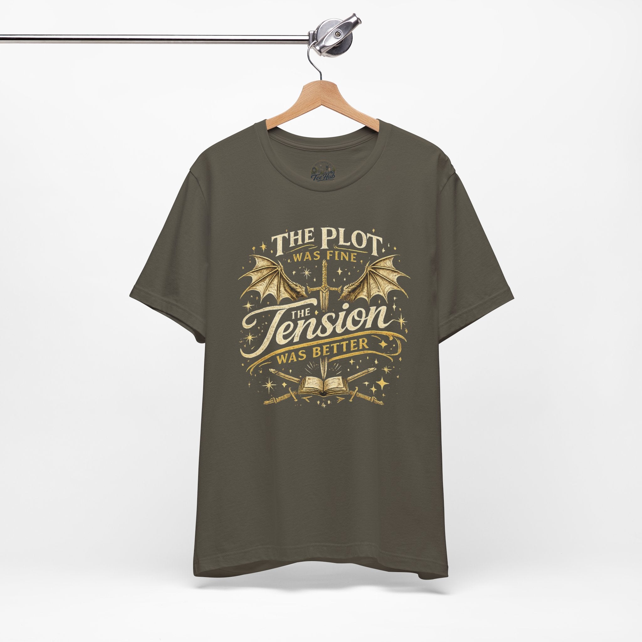 Fantasy Book Lover T‑Shirt — "The Plot Was Fine, The Tension Was Better" Graphic Tee