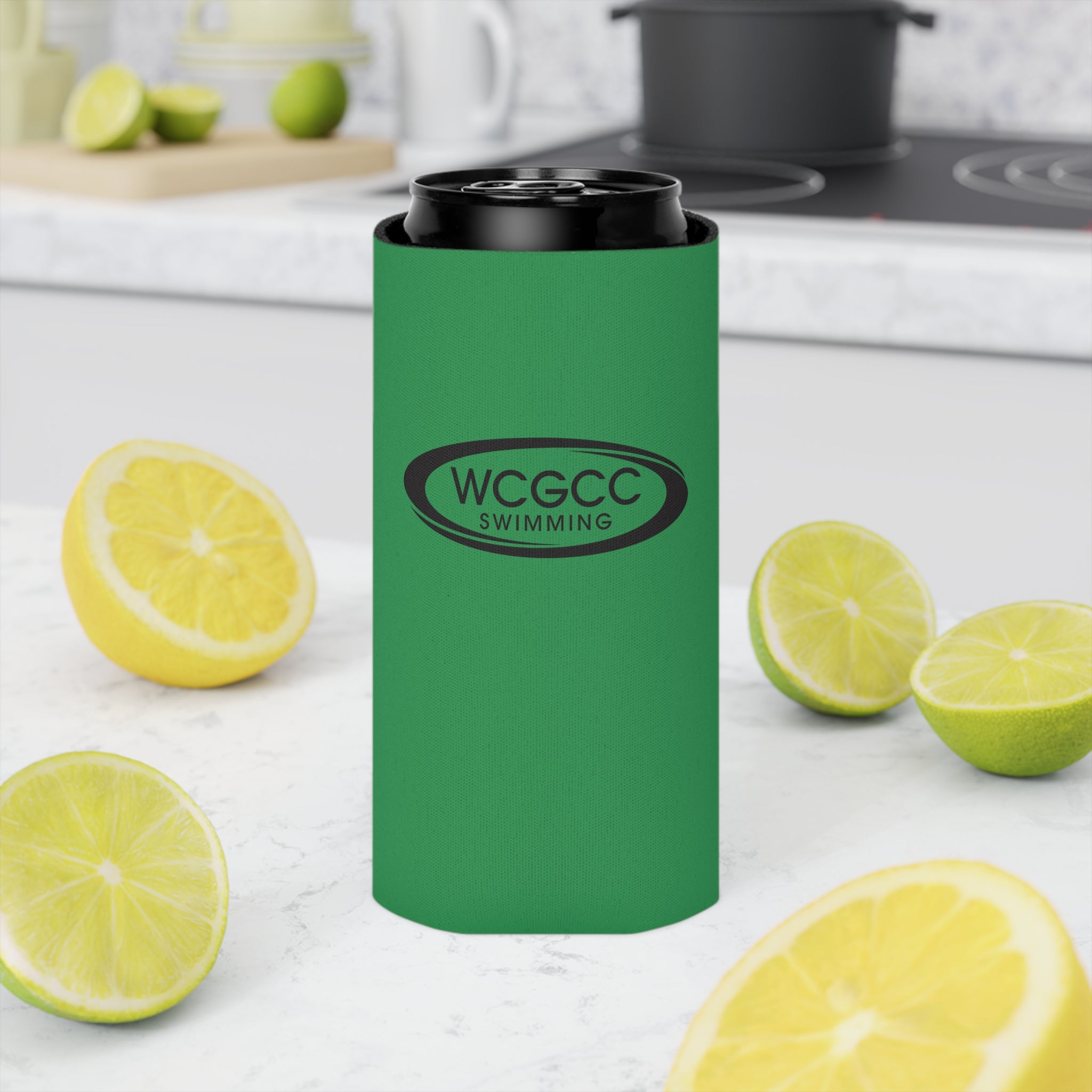 WCGCC Swimming Neoprene Can Cooler – Team Logo Drink Holder