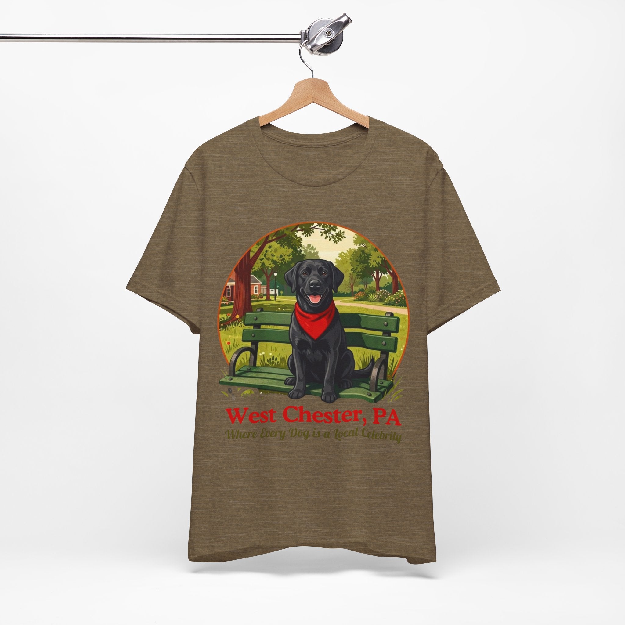 West Chester, PA Black Lab T-Shirt — “Where Every Dog is a Local Celebrity”