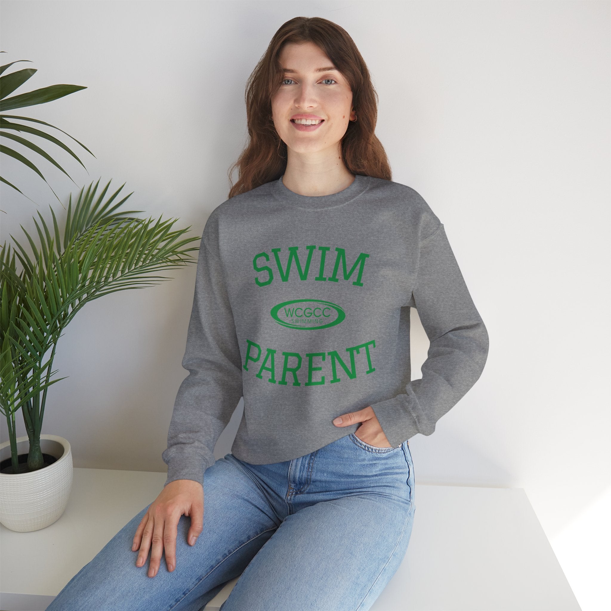 Swim Parent Crewneck Sweatshirt — WCGCC Team Supporter Pullover