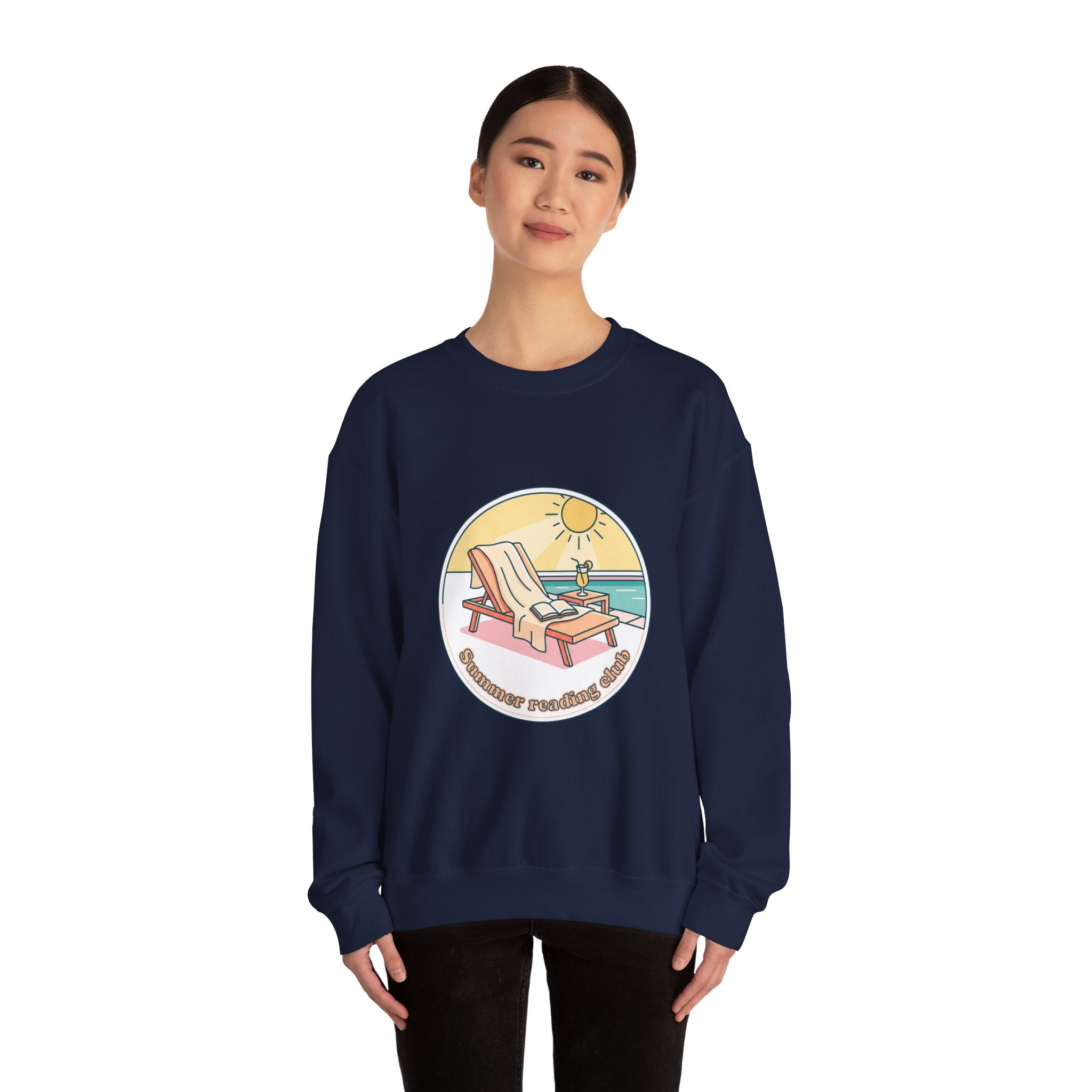 Sunny Beach Lounger Crewneck Sweatshirt | summer aesthetic, coastal vibes