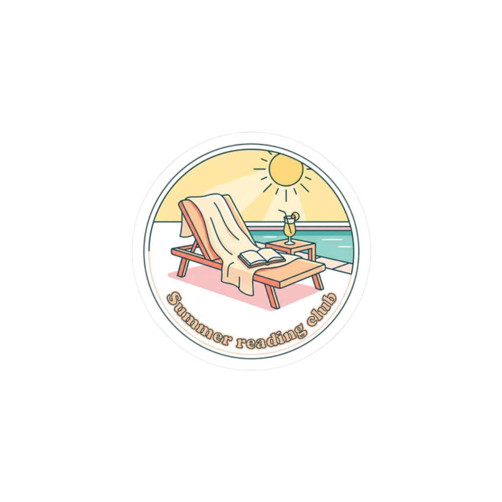 Summer Reading Club Sticker | summer aesthetic, coastal vibes, pastel retro