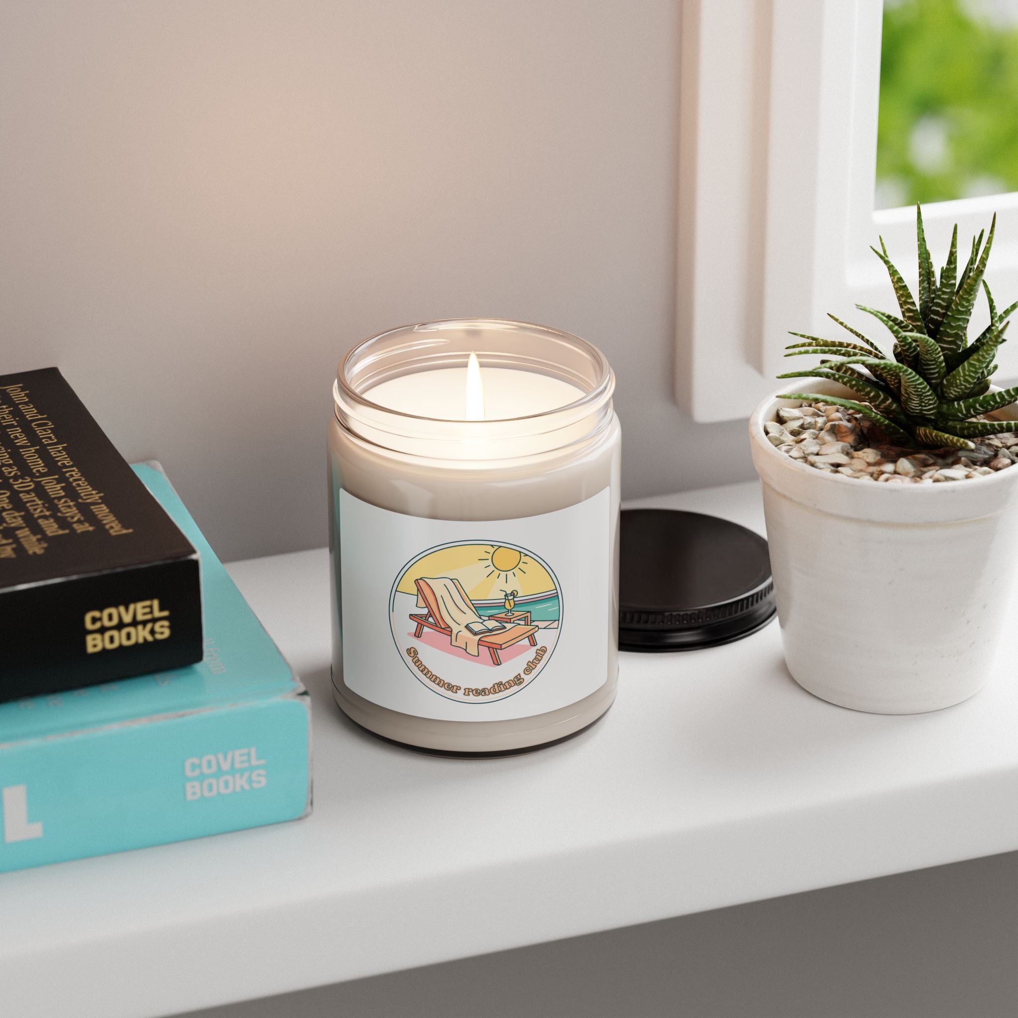 Sunny Beach Chair Candle, Soy Candle | Summer Aesthetic, Coastal Vibes