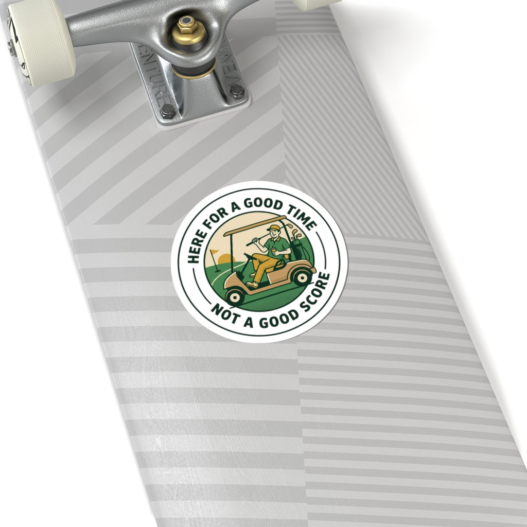 Here for a Good Time Not a Good Score Sticker | Golf, Bogey, Retro Country Club