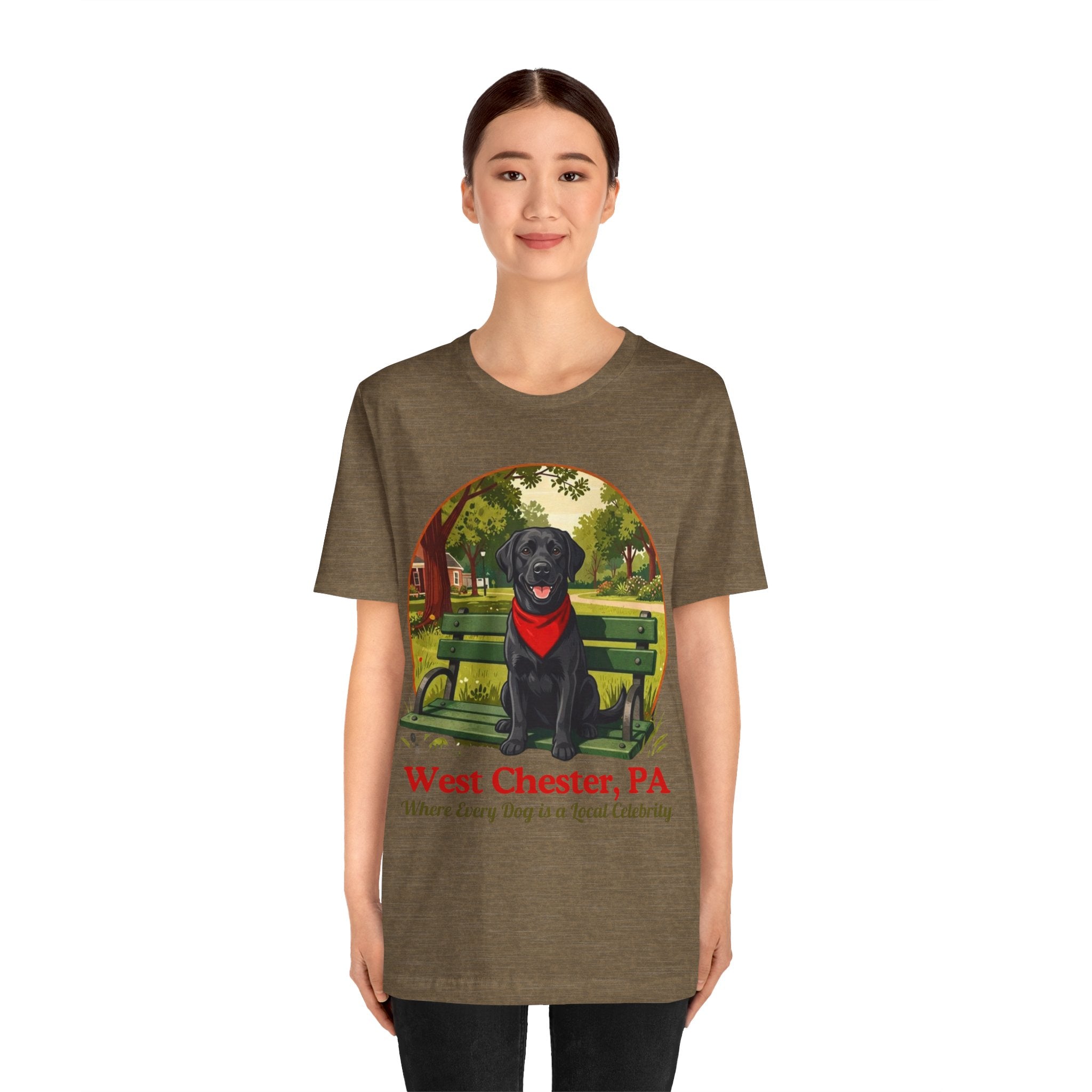 West Chester, PA Black Lab T-Shirt — “Where Every Dog is a Local Celebrity”