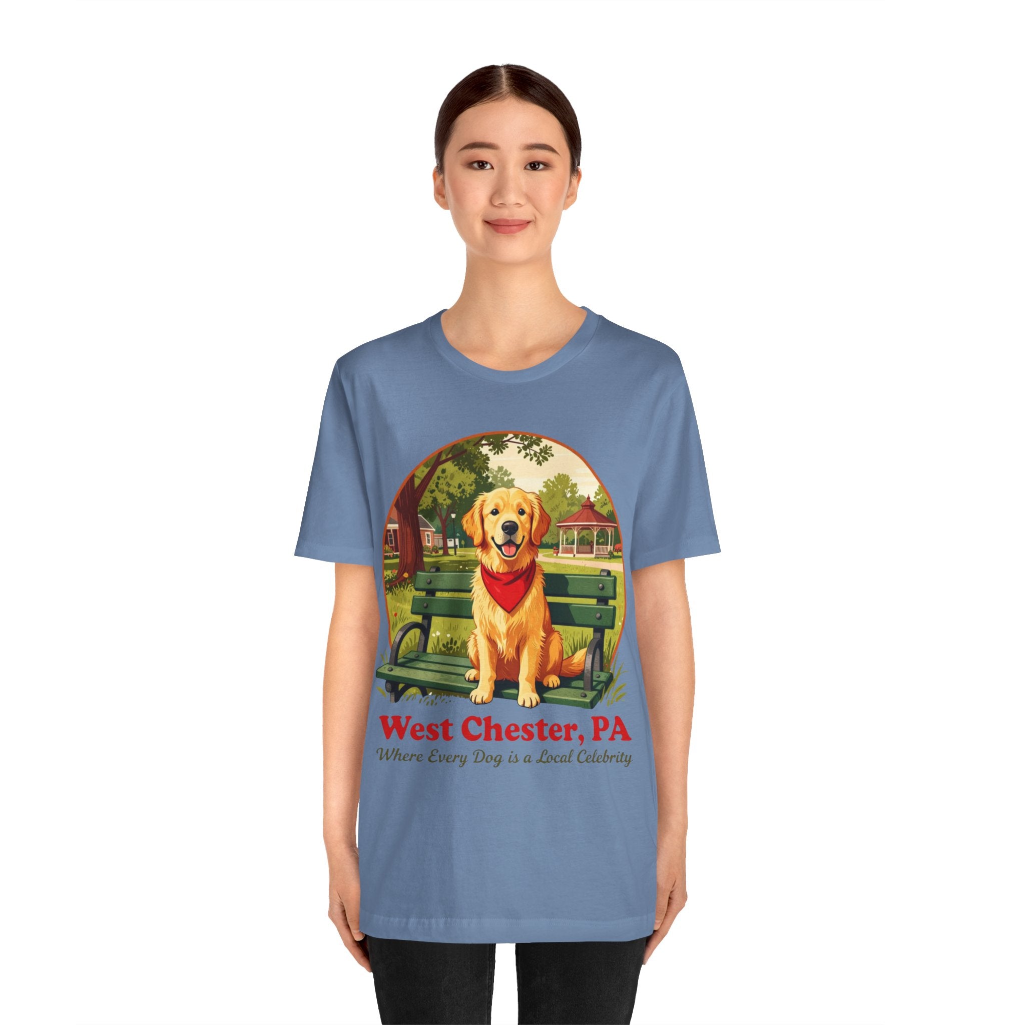West Chester, PA Golden Retriever T-Shirt — "Where Every Dog is a Local Celebrity"