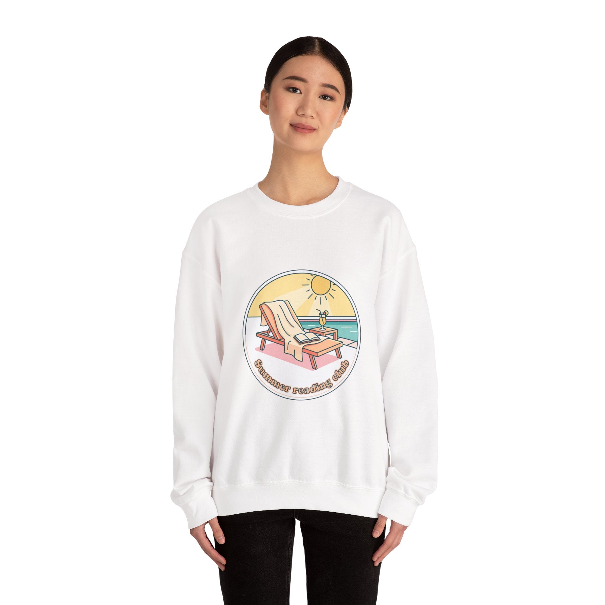 Sunny Beach Lounger Crewneck Sweatshirt | summer aesthetic, coastal vibes