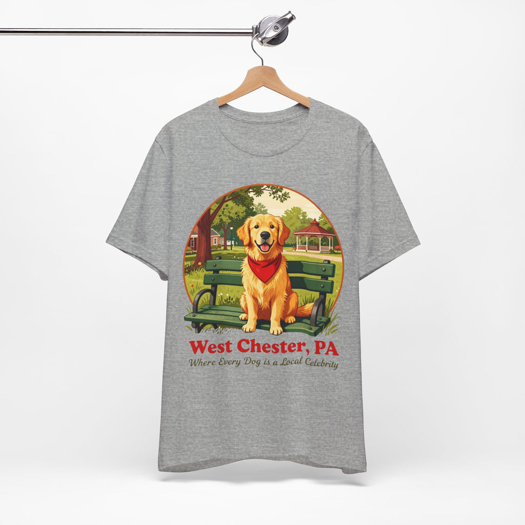 West Chester, PA Golden Retriever T-Shirt — "Where Every Dog is a Local Celebrity"