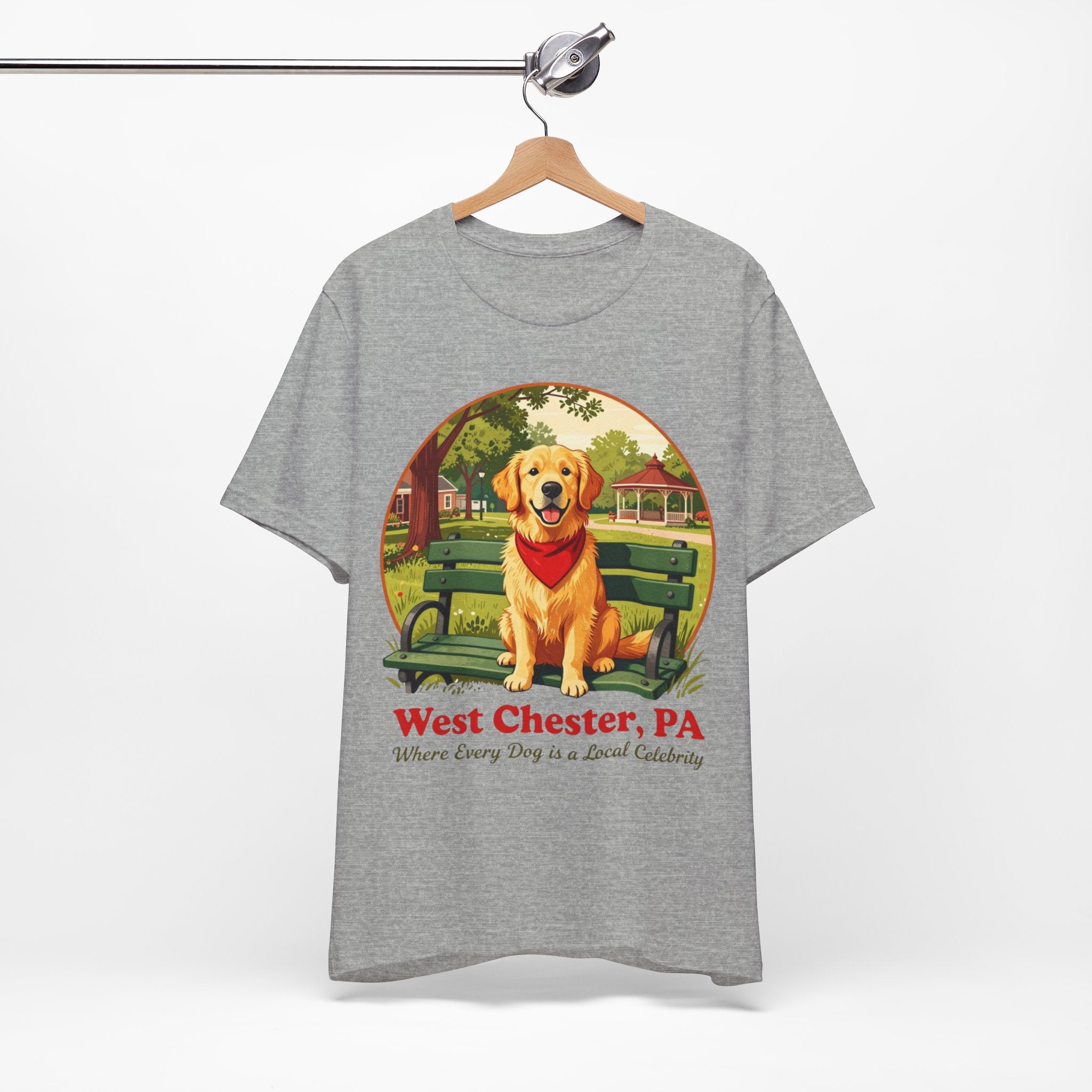 West Chester, PA Golden Retriever T-Shirt — "Where Every Dog is a Local Celebrity"