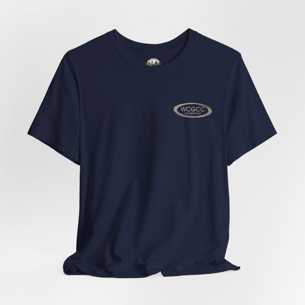 America 250th  Swim T-Shirt — Vintage Flag USA Map Tee (1776–2026)