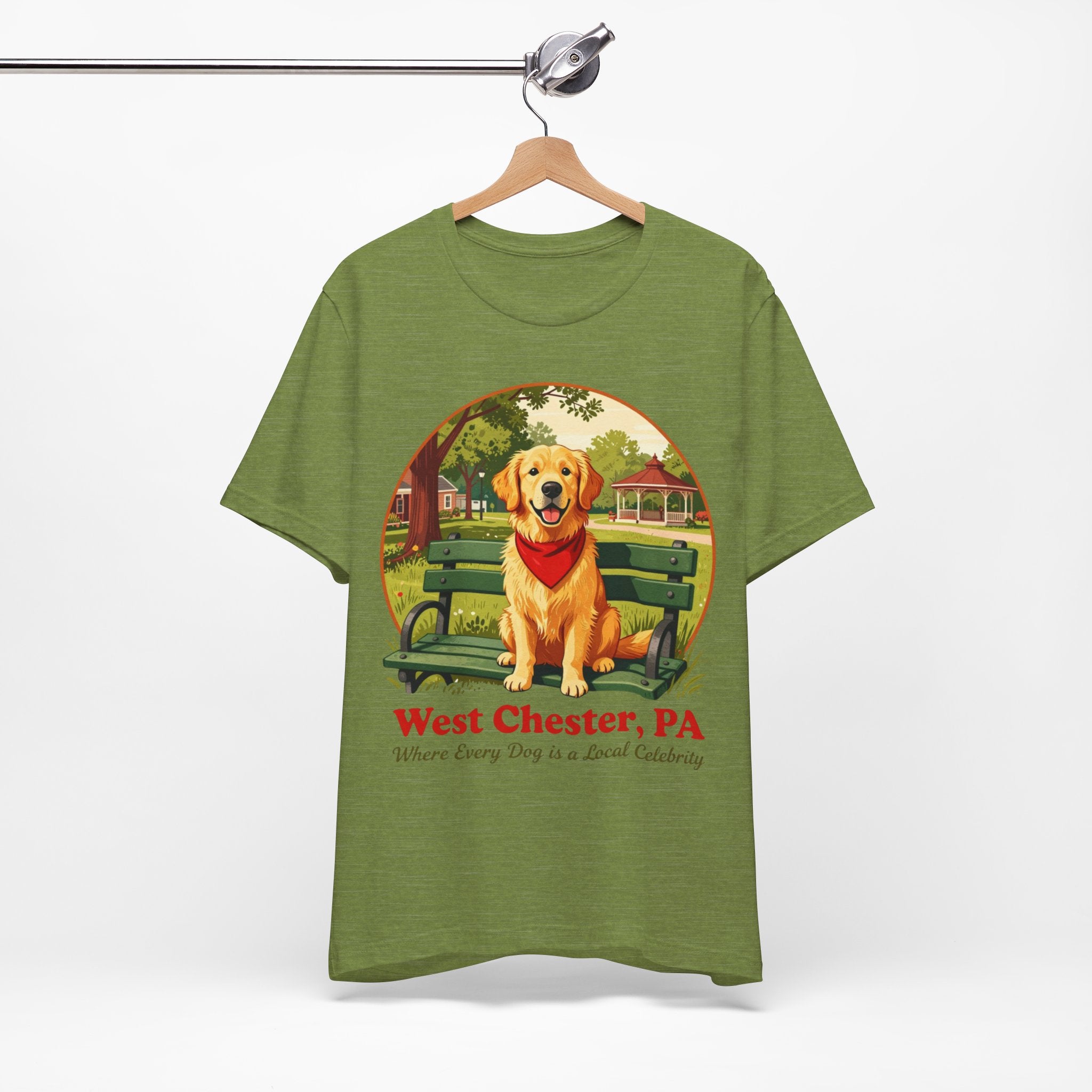 West Chester, PA Golden Retriever T-Shirt — "Where Every Dog is a Local Celebrity"