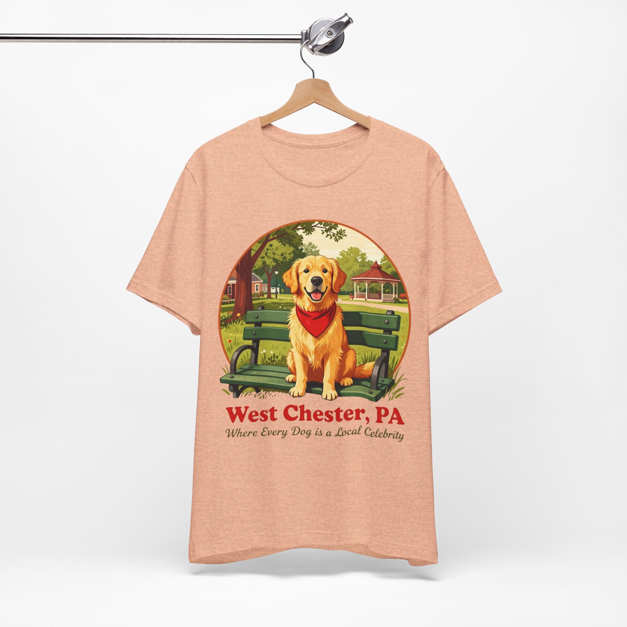 West Chester, PA Golden Retriever T-Shirt — "Where Every Dog is a Local Celebrity"