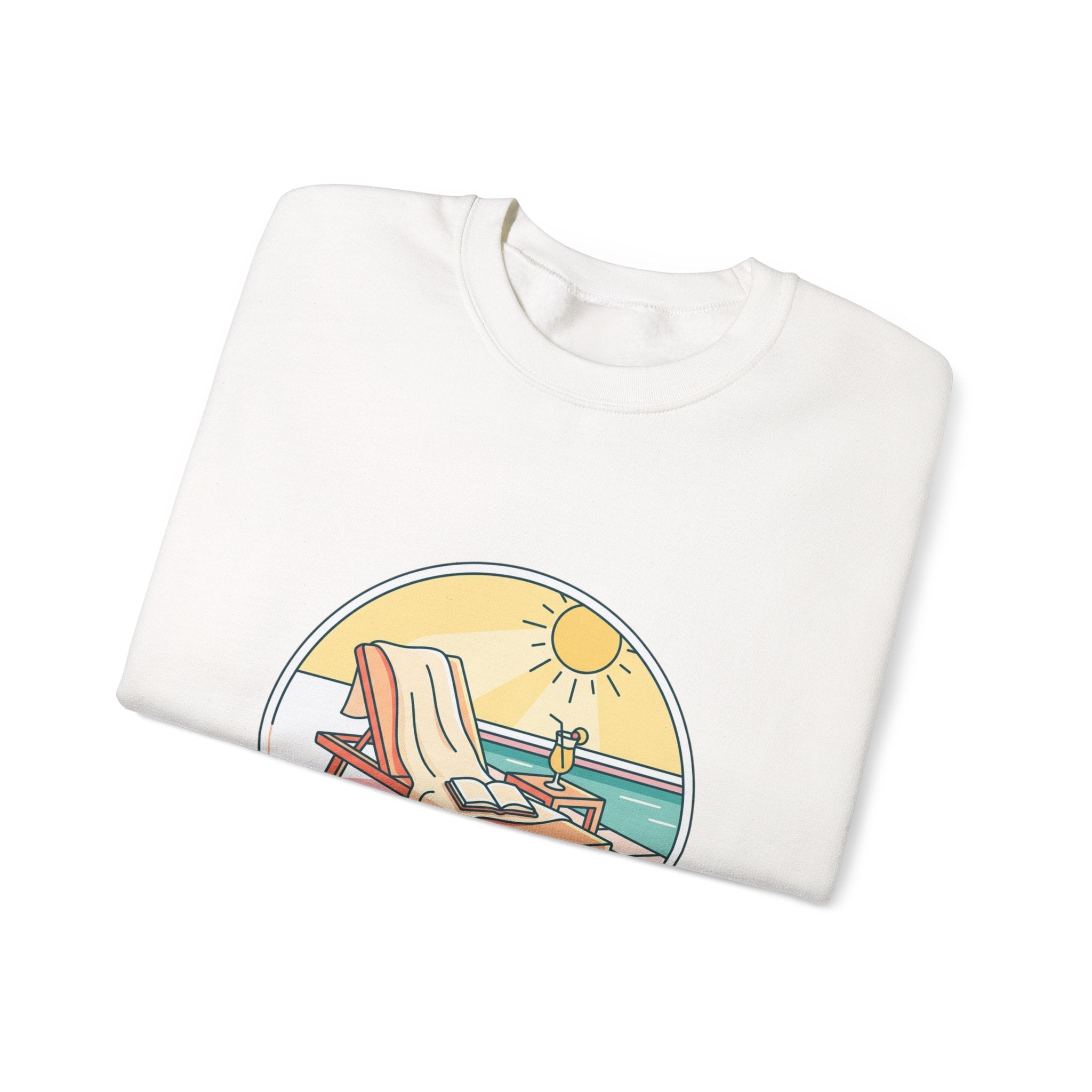 Sunny Beach Lounger Crewneck Sweatshirt | summer aesthetic, coastal vibes