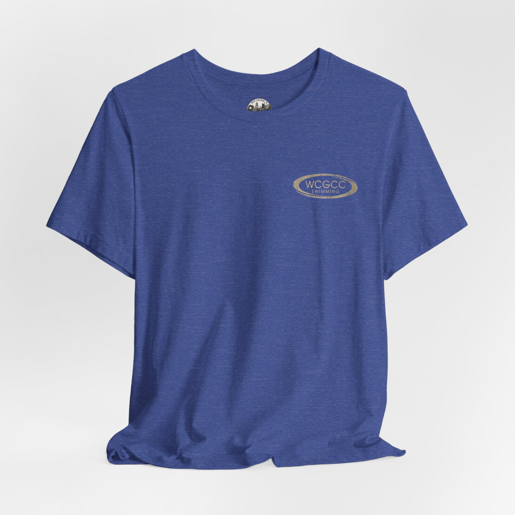America 250th  Swim T-Shirt — Vintage Flag USA Map Tee (1776–2026)