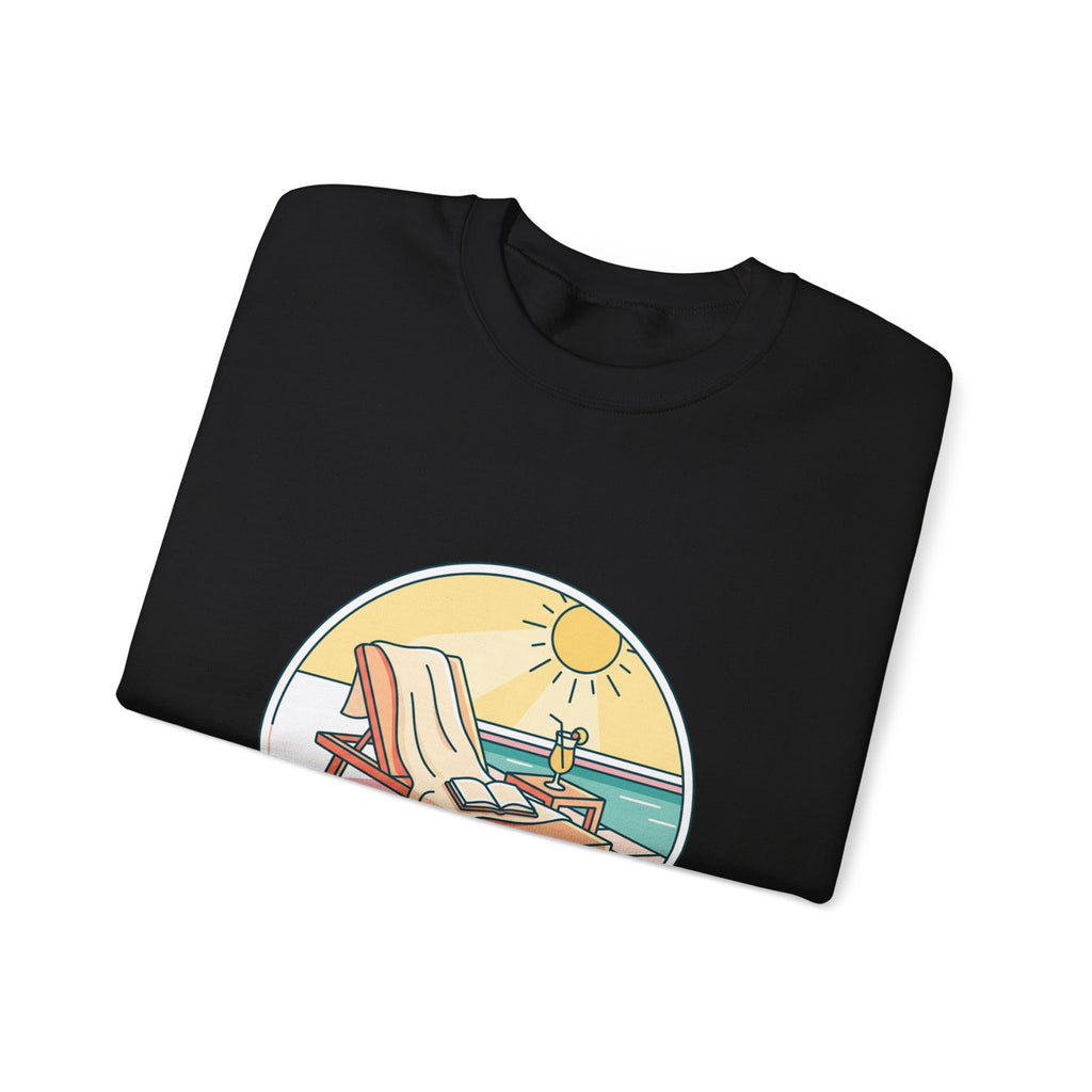 Sunny Beach Lounger Crewneck Sweatshirt | summer aesthetic, coastal vibes