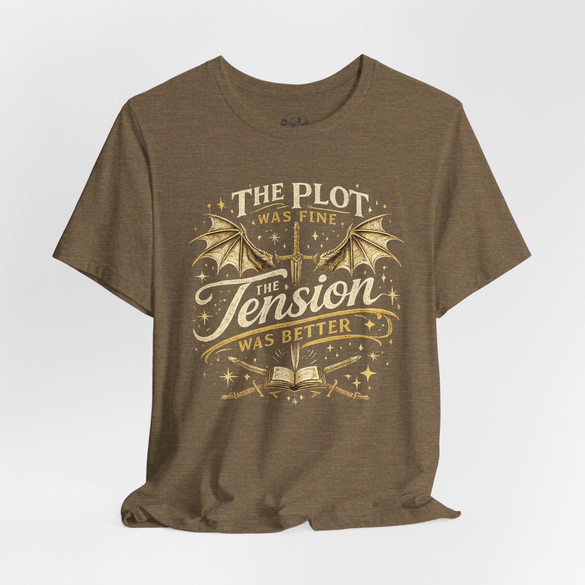 Fantasy Book Lover T‑Shirt — "The Plot Was Fine, The Tension Was Better" Graphic Tee