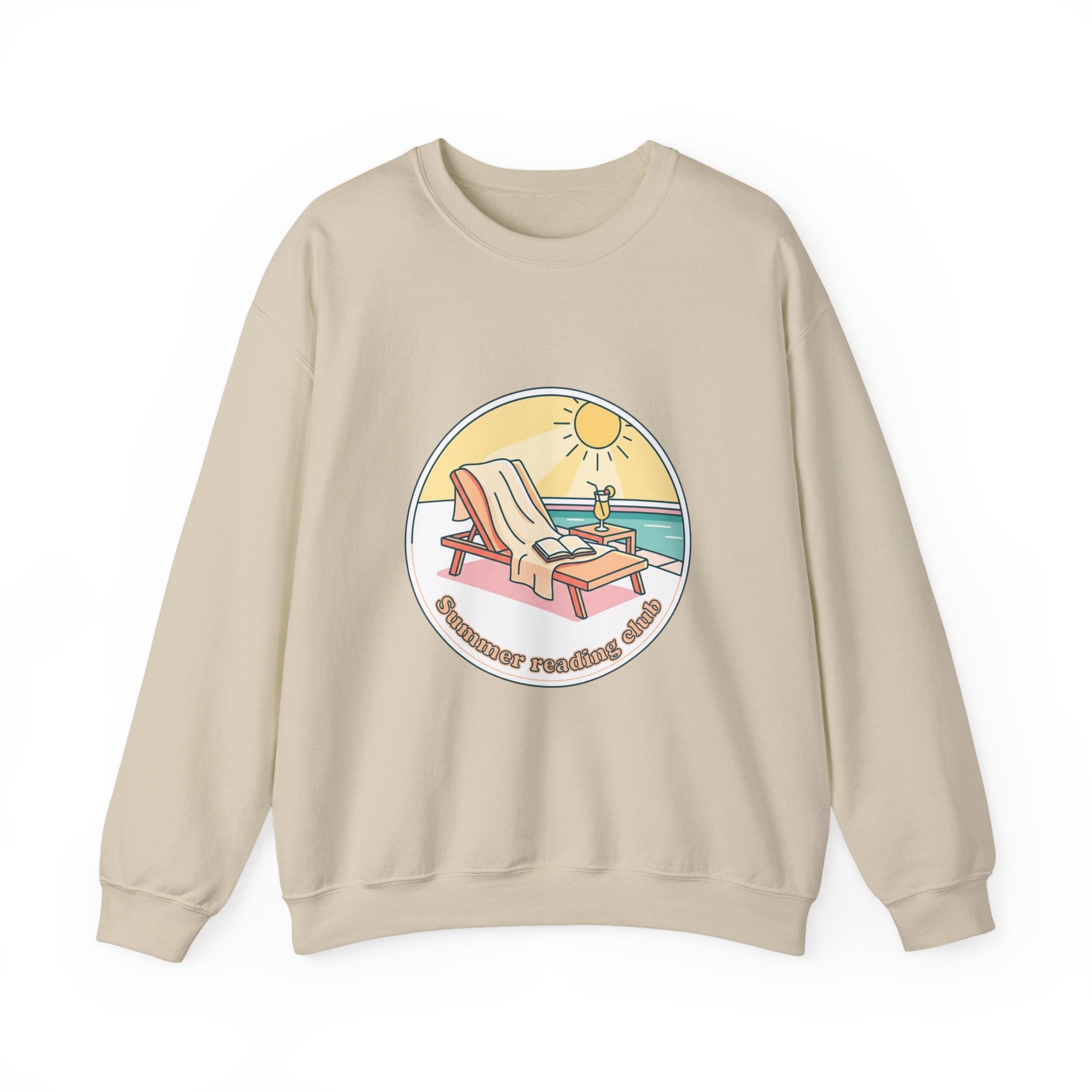 Sunny Beach Lounger Crewneck Sweatshirt | summer aesthetic, coastal vibes
