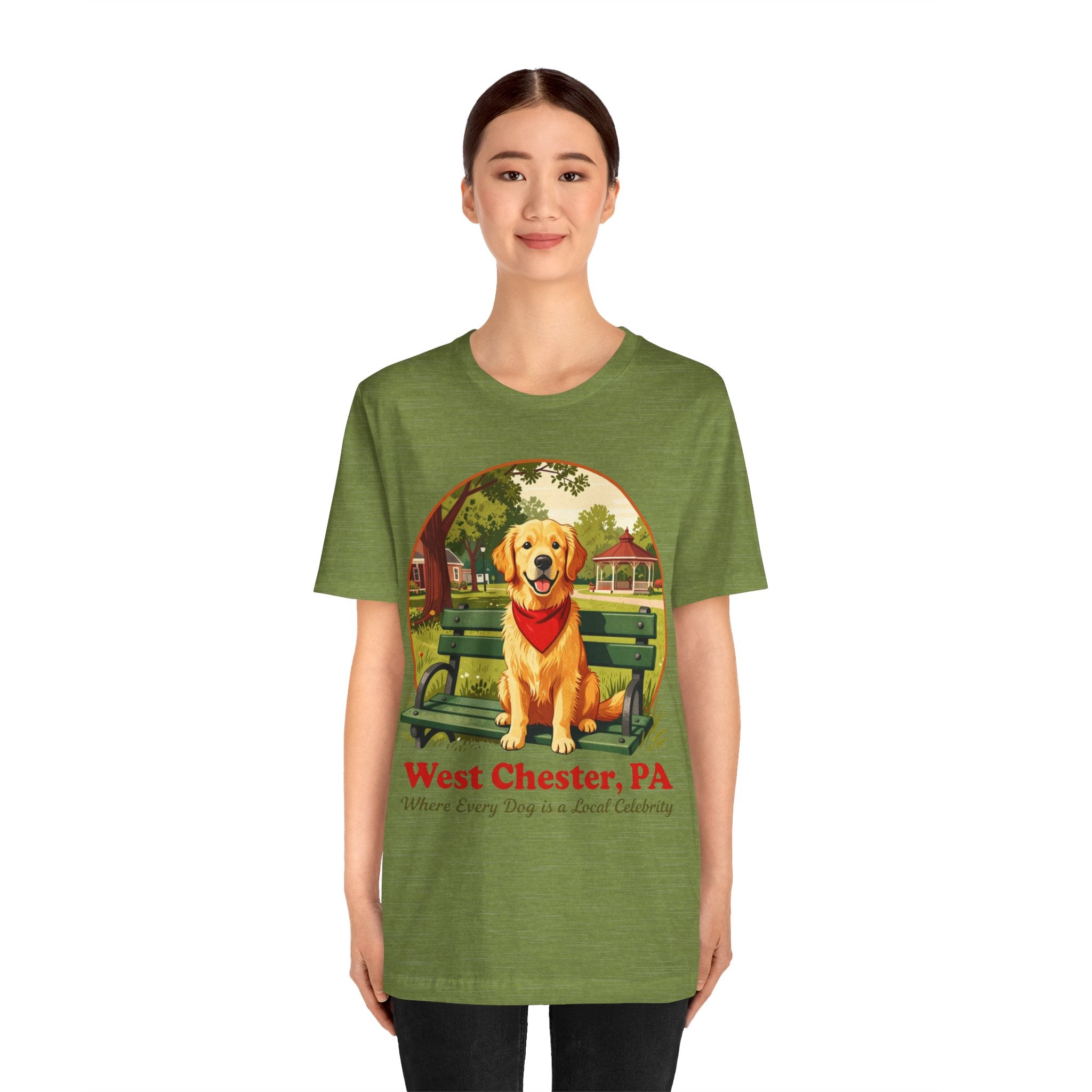 West Chester, PA Golden Retriever T-Shirt — "Where Every Dog is a Local Celebrity"